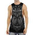 Sliver Spiritual Owl Print Men's Muscle Tank Top