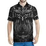 Sliver Spiritual Owl Print Men's Polo Shirt
