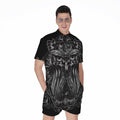 Sliver Spiritual Owl Print Men's Romper