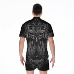 Sliver Spiritual Owl Print Men's Rompers
