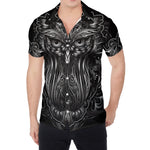 Sliver Spiritual Owl Print Men's Shirt