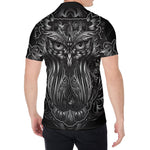 Sliver Spiritual Owl Print Men's Shirt