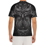 Sliver Spiritual Owl Print Men's Short Sleeve Rash Guard