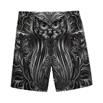 Sliver Spiritual Owl Print Men's Sports Shorts