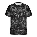 Sliver Spiritual Owl Print Men's Sports T-Shirt