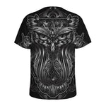 Sliver Spiritual Owl Print Men's Sports T-Shirt