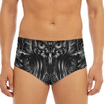 Sliver Spiritual Owl Print Men's Triangle Swim Briefs