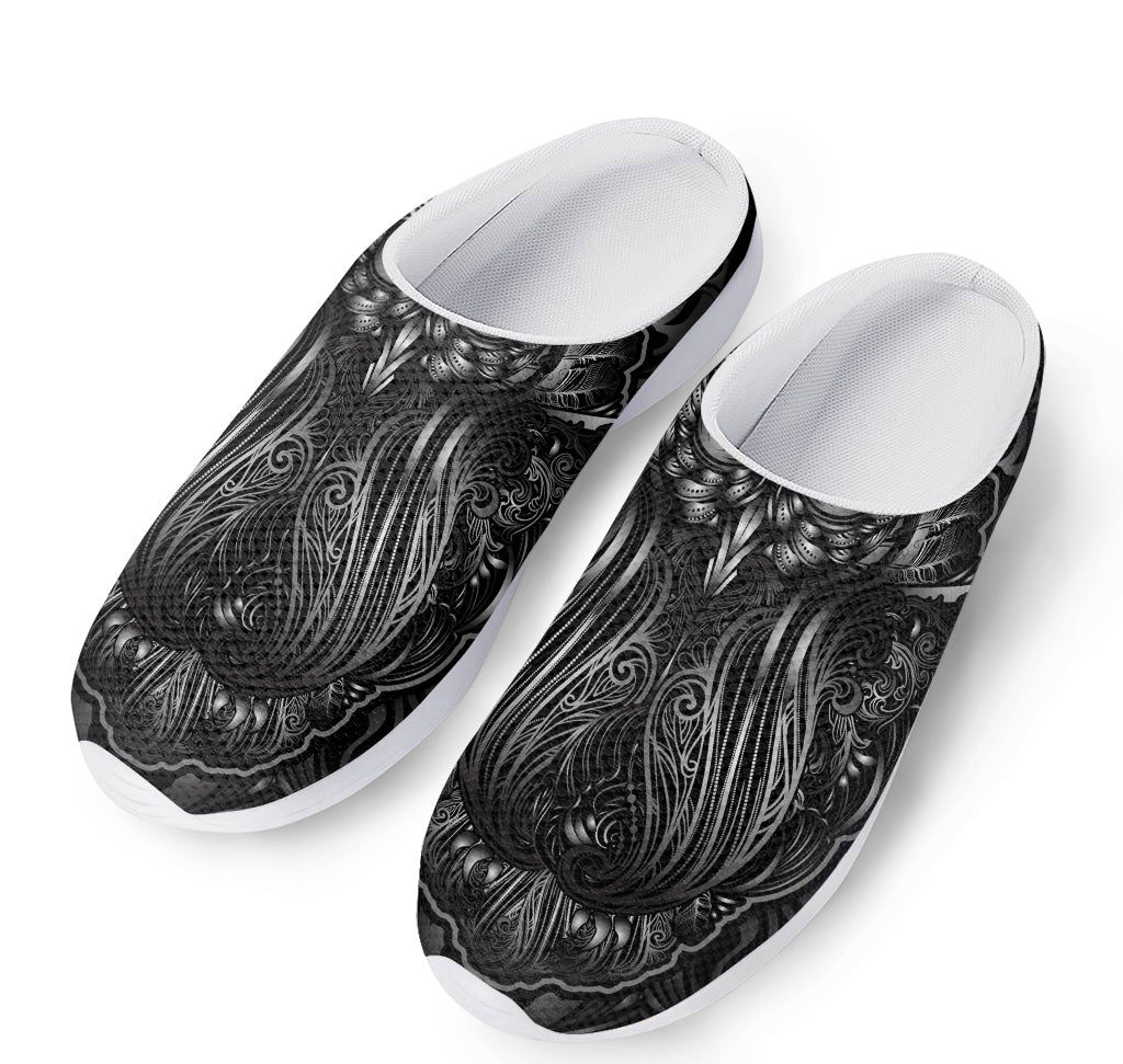 Sliver Spiritual Owl Print Mesh Casual Shoes
