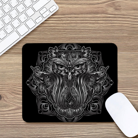 Sliver Spiritual Owl Print Mouse Pad
