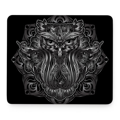 Sliver Spiritual Owl Print Mouse Pad
