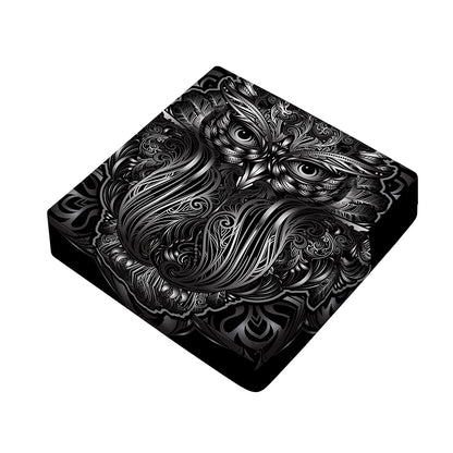 Sliver Spiritual Owl Print Outdoor Seat Cushion Cover