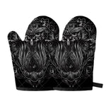 Sliver Spiritual Owl Print Oven Mitts