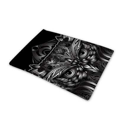 Sliver Spiritual Owl Print Pet Cooling Mat Cover
