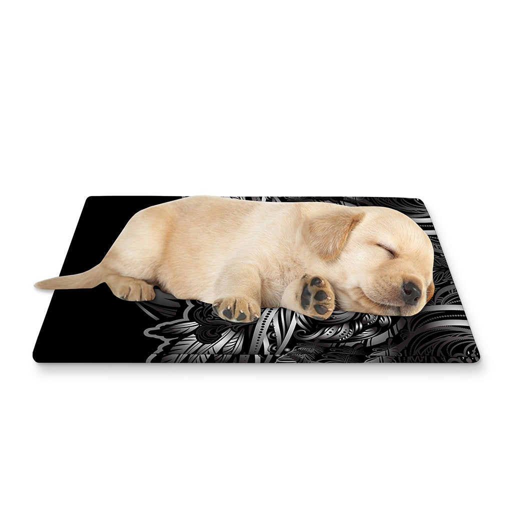 Sliver Spiritual Owl Print Pet Cooling Mat Cover