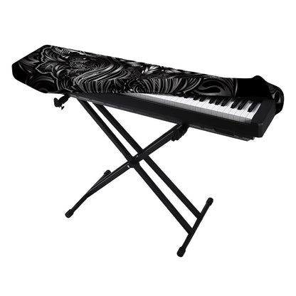 Sliver Spiritual Owl Print Piano Keyboard Cover