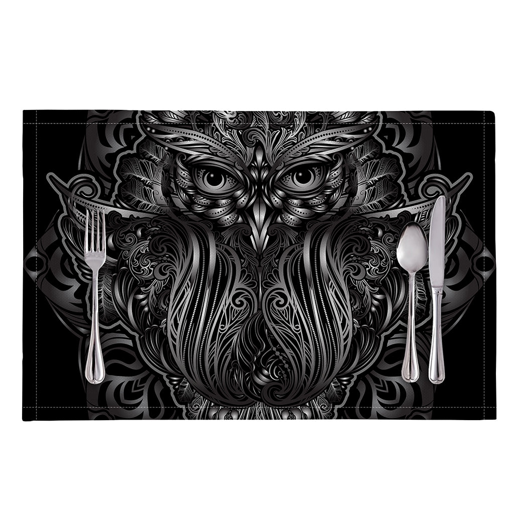 Sliver Spiritual Owl Print Placemat