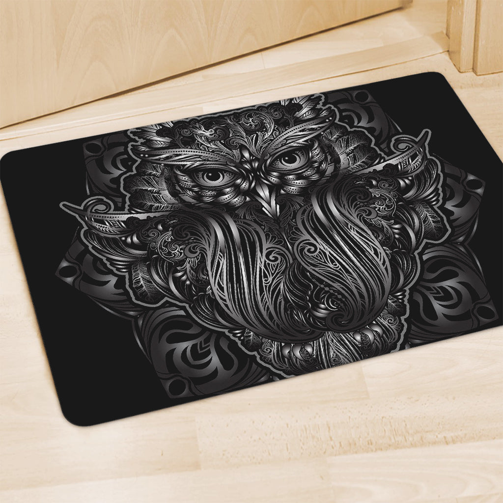 Sliver Spiritual Owl Print Polyester Doormat
