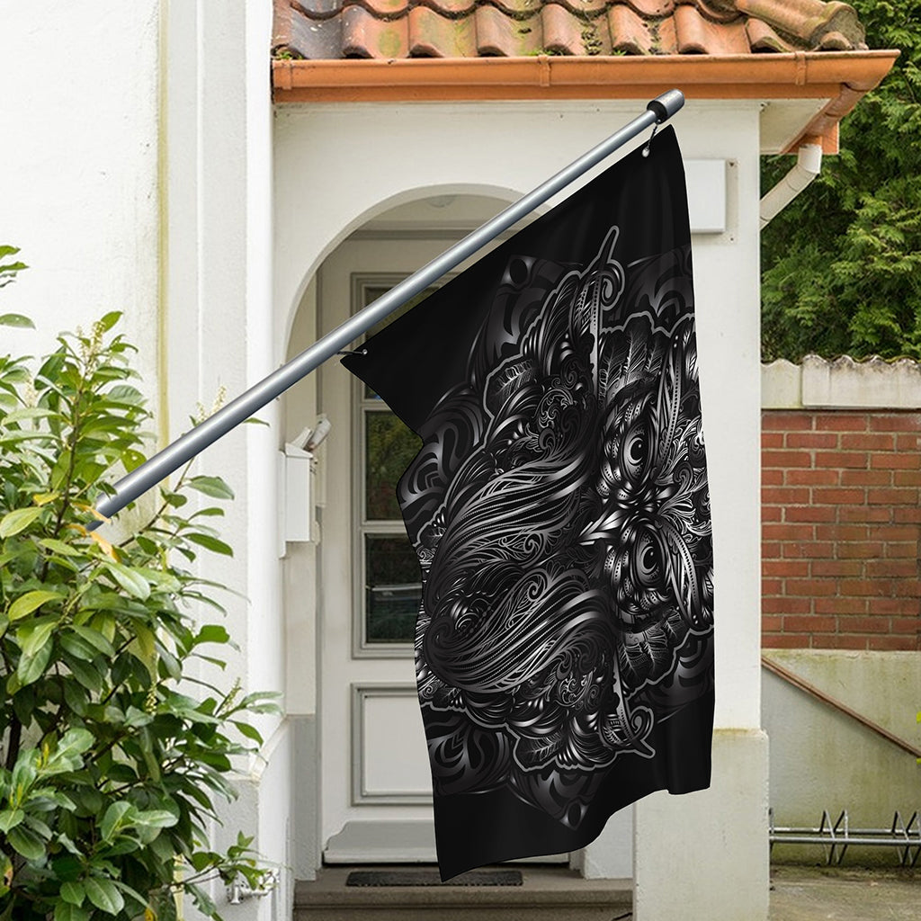 Sliver Spiritual Owl Print Polyester Flag