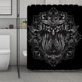 Sliver Spiritual Owl Print Polyester Shower Curtain