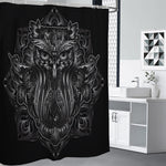 Sliver Spiritual Owl Print Premium Shower Curtain