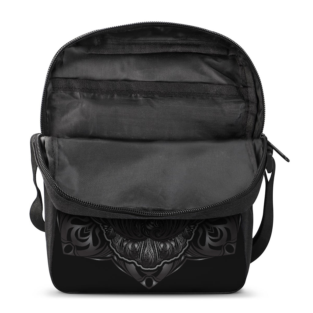 Sliver Spiritual Owl Print Rectangular Crossbody Bag