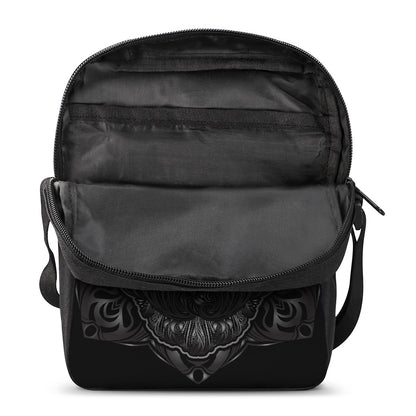 Sliver Spiritual Owl Print Rectangular Crossbody Bag
