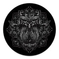 Sliver Spiritual Owl Print Round Floor Mat