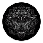 Sliver Spiritual Owl Print Round Floor Mat