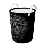 Sliver Spiritual Owl Print Round Laundry Basket