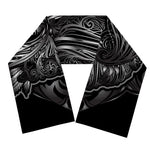 Sliver Spiritual Owl Print Scarf
