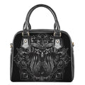 Sliver Spiritual Owl Print Shoulder Handbag