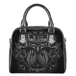 Sliver Spiritual Owl Print Shoulder Handbag