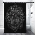Sliver Spiritual Owl Print Shower Curtain