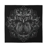 Sliver Spiritual Owl Print Silk Bandana
