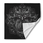 Sliver Spiritual Owl Print Silk Bandana