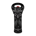 Sliver Spiritual Owl Print Single Neoprene Wine Tote