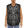 Sliver Spiritual Owl Print Sleeveless Baseball Jersey