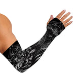 Sliver Spiritual Owl Print Sun Protection Arm Sleeves