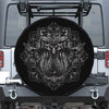 Sliver Spiritual Owl Print Tire Cover