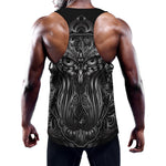 Sliver Spiritual Owl Print Training Tank Top
