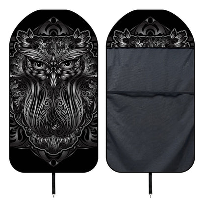 Sliver Spiritual Owl Print Waterproof Car Seat Cover