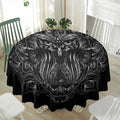 Sliver Spiritual Owl Print Waterproof Round Tablecloth