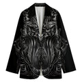 Sliver Spiritual Owl Print Women's Cotton Blazer