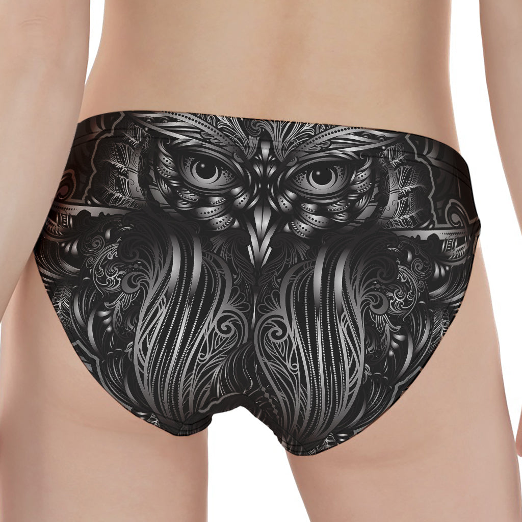 Sliver Spiritual Owl Print Women's Panties