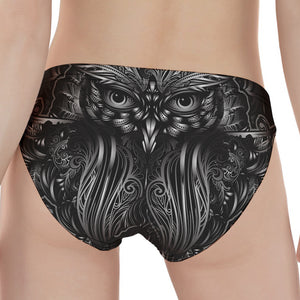 Sliver Spiritual Owl Print Women's Panties