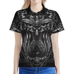 Sliver Spiritual Owl Print Women's Polo Shirt