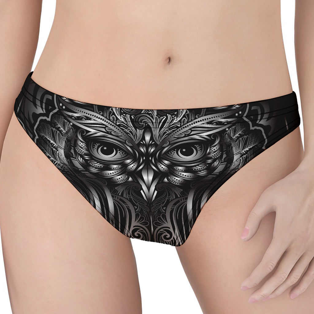 Sliver Spiritual Owl Print Women's Thong