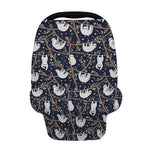 Sloth Family Pattern Print Baby Seat Cover