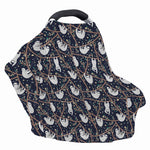 Sloth Family Pattern Print Baby Seat Cover
