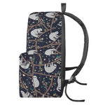 Sloth Family Pattern Print Backpack